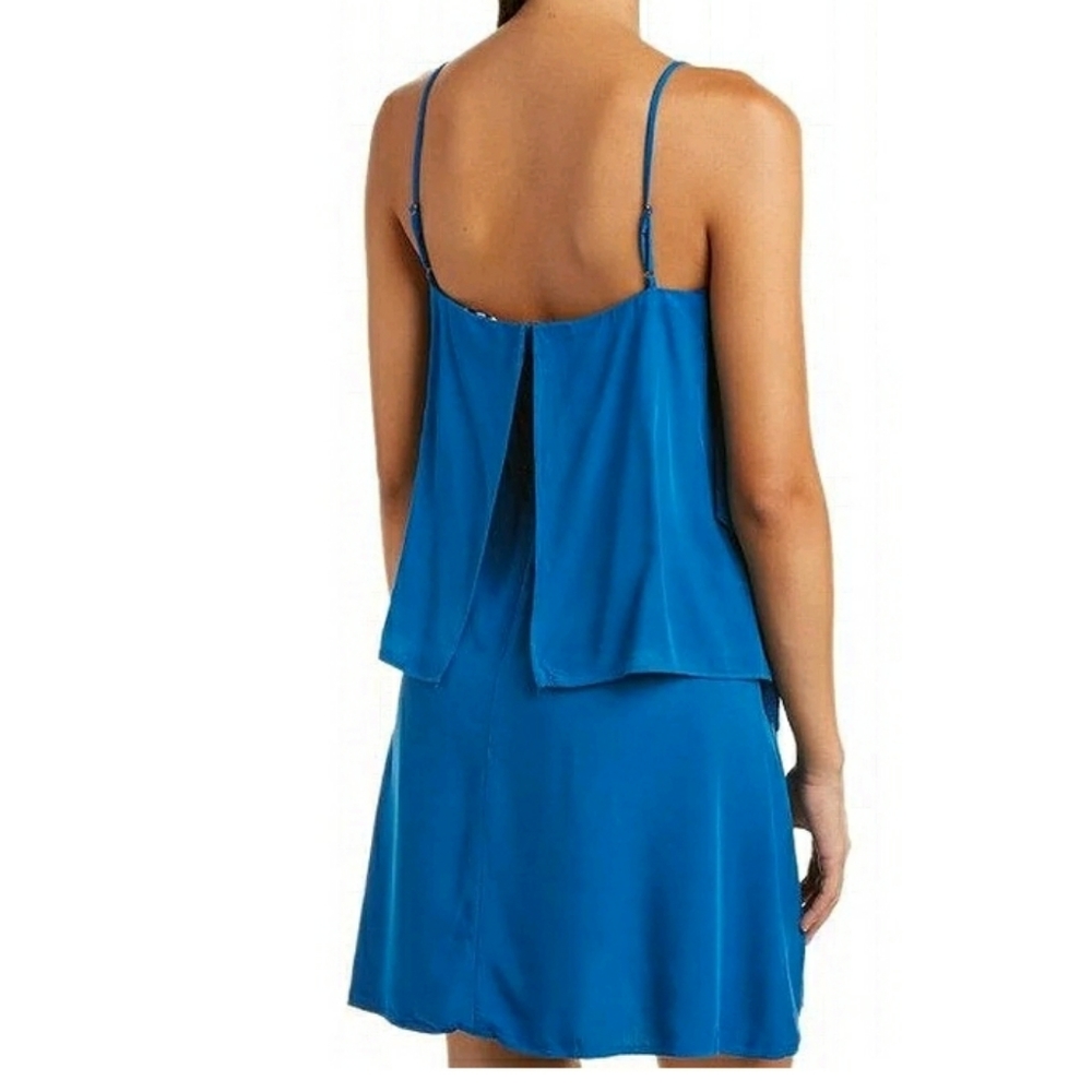 NWT SPLENDID Blue popover SUMMER spaghetti strap dress Semi Formal - Picture 3 of 7